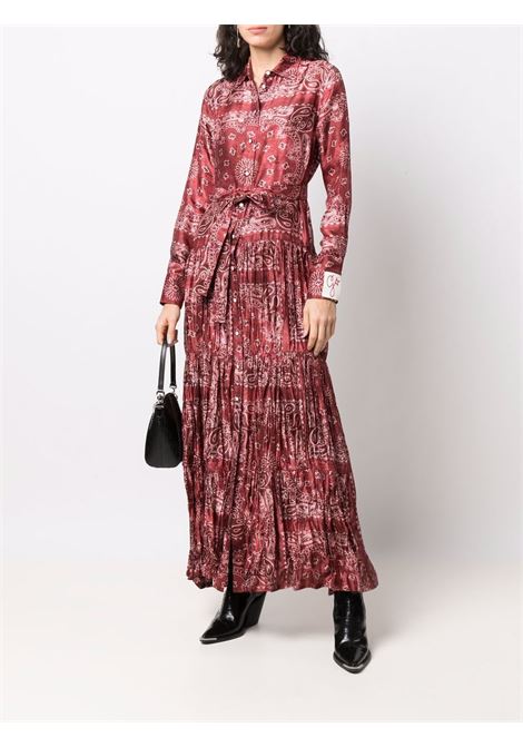 Red paisley-print shirt dress - women GOLDEN GOOSE | GWP00824P00063381268